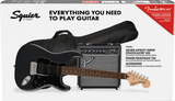 Fender Squier Sonic Stratocaster El-Guitar Start -paketti (musta)