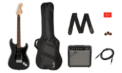 Fender Squier Sonic Stratocaster El-Guitar Start -paketti (musta)