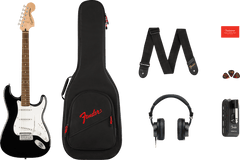 Fender Squier Sonic Stratocaster El-Guitar Start -paketti (musta)