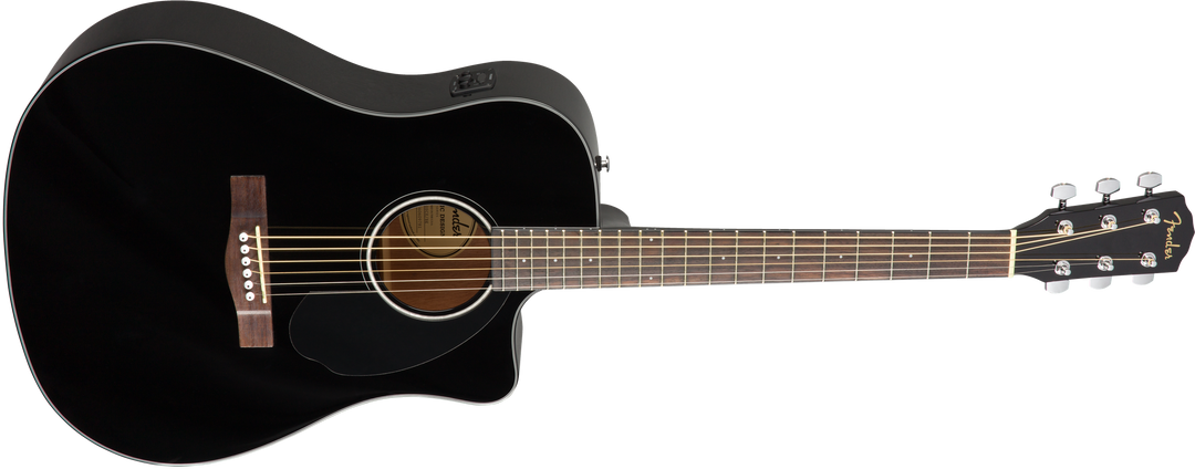 Fender CD-60SCE Dreadnought Western Kitara (Sort)