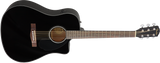 Fender CD-60SCE Dreadnought Western kitara (musta)