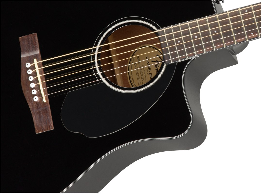 Fender CD-60SCE Dreadnought Western Kitara (Sort)