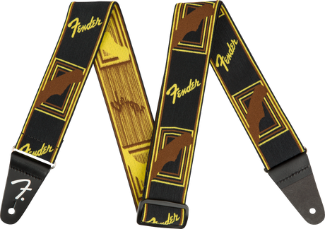 Fender Weighless Kitarahihna (Black/Yellow/Brown, 2")