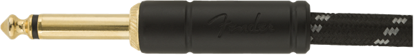 Fender Deluxe Guitar Cable Angle Connector (Black Tweed, 4.5m)