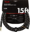 Fender Deluxe Kitarakaapeli Kulmaliitin (Black Tweed, 4,5m)