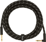 Fender Deluxe Guitar Cable Angle Connector (Black Tweed, 4.5m)