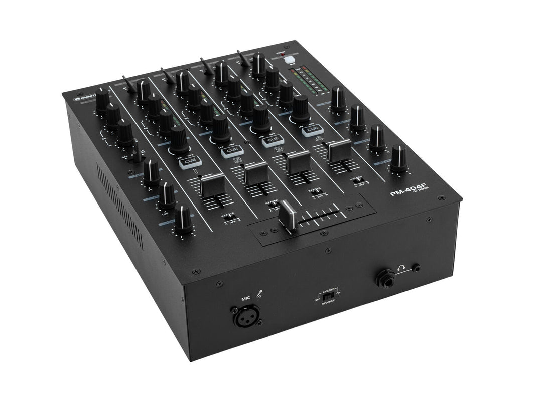 OMNITRONIC PM-404F 4-kanavainen DJ-värähtelypöytä suodattimella ja Bluetooth