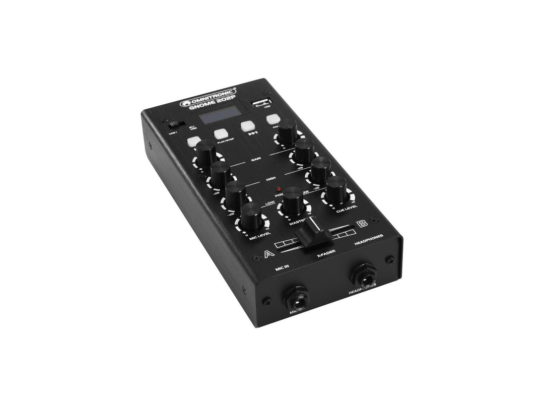 OMNITRONIC GNOME-202P Mini-mikseri black