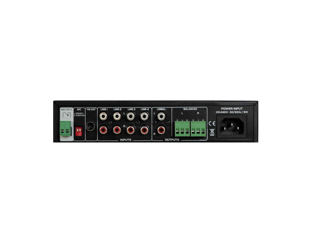 OMNITRONIC EP-220PS Etuvahvistin MP3-soittimella, Bluetoothilla ja FM-radiossa 9.5"