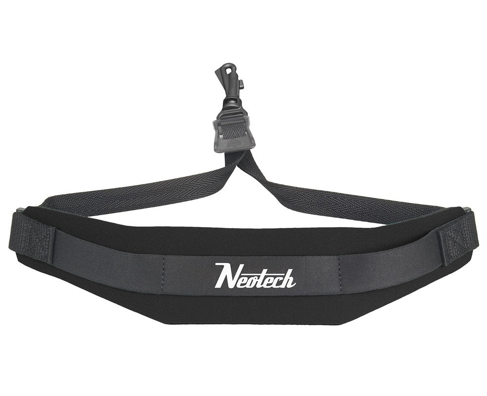 Neotech Soft Sax -saksofonihihna XL, musta, muovinen koukku