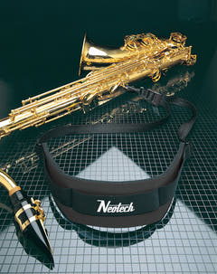 Neotech Soft Sax -saksofonihihna XL, musta, muovinen koukku