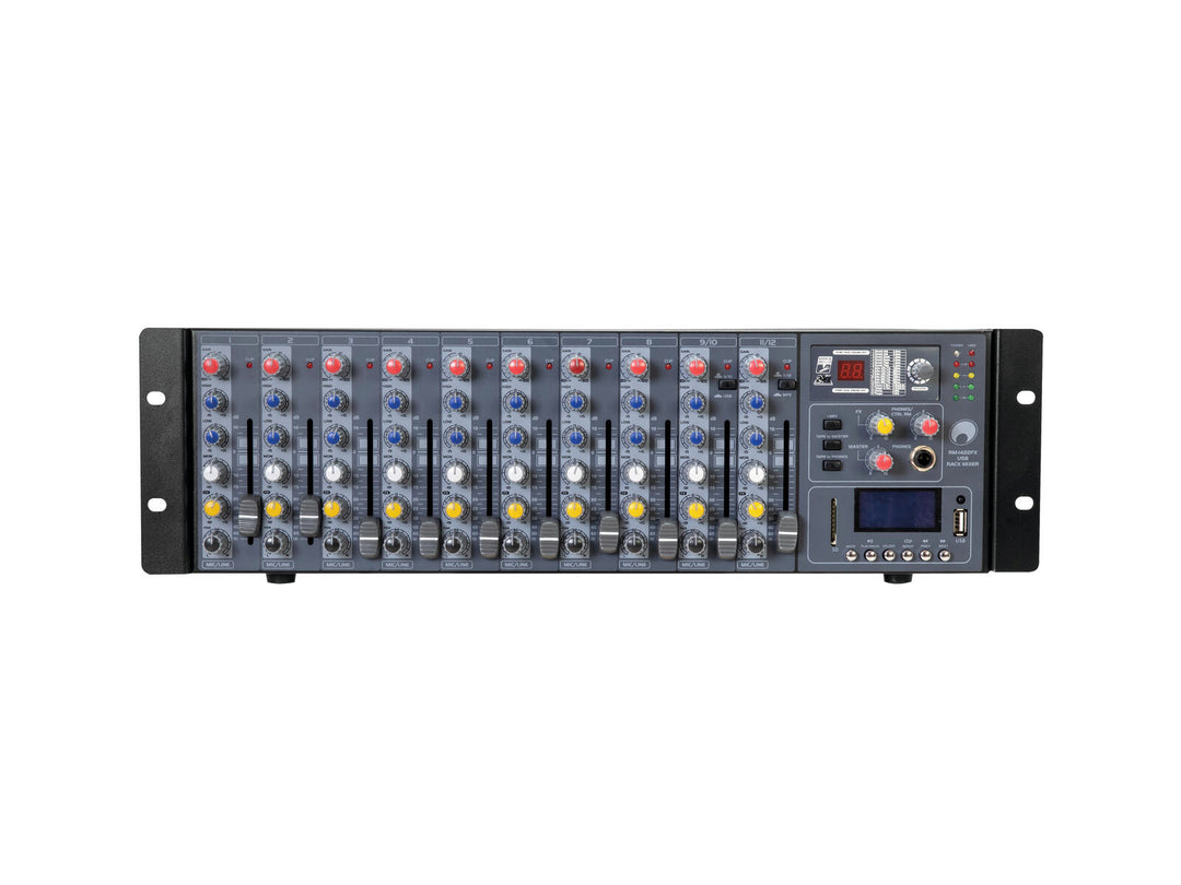 OMNITRONIC RM-1422FX USB-räkki-mikseri