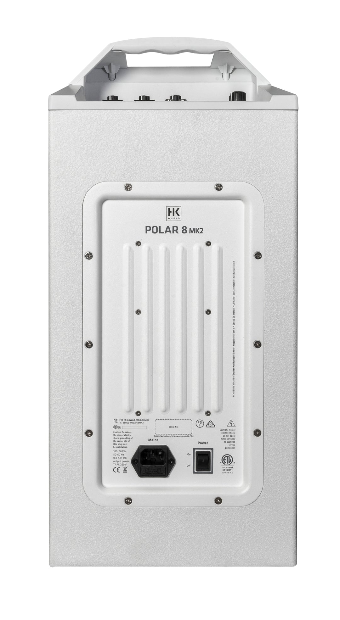 HK Audio POLAR 8 MK2 White aktiivinen pylväs-PA-järjestelmä 1200W Bluetooth-yhteydellä