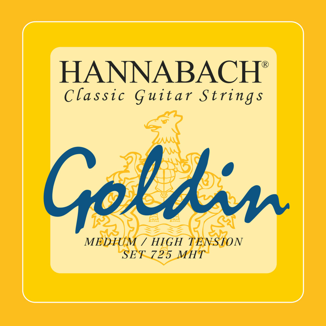 Hannabach Strings for classic kitarat Series 725 Medium/High Tension Goldin - Set medium-high (725MHT)