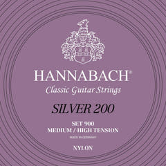Hannabach-kielet klassiselle Kitarat Serie 900 Medium/High Tension Silver 200 - Set medium high (900MHT)