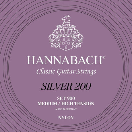 Hannabach Strings for classic guitar Series 900 Medium/High Tension Silver 200 - Set medium high (900MHT)