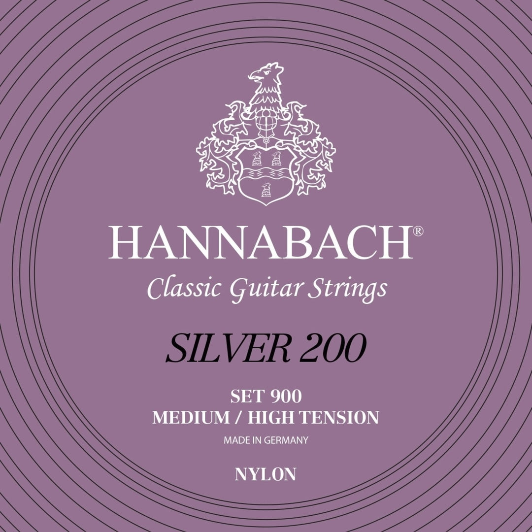 Hannabach-kielet klassiselle Kitarat Serie 900 Medium/High Tension Silver 200 - Set medium high (900MHT)