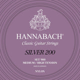 Hannabach Strings for classic guitar Series 900 Medium/High Tension Silver 200 - Set medium high (900MHT)