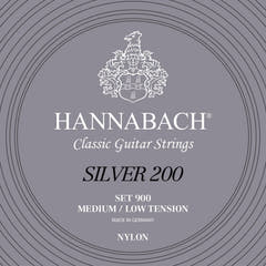 Hannabach Strings klassiselle kitaralle Series 900 Medium/Low Tension Silver 200 – Set medium low (900MLT)