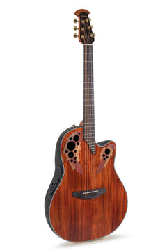 Ovation-sähkökitarat Celebrity Elite Plus Mid Cutaway – Figured Koa (CE44P-FKOA-G)