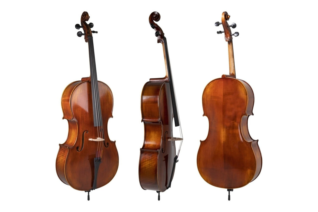 GEWA Sello Allegro Antique - 4/4 (Klar til at spille incl. bag, carbon bue, Larsen Aurora strings, transport-sikret)