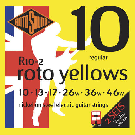 Rotosound Roto Yellows R10-2 Double Decker -sähkökitarankielet 10-46