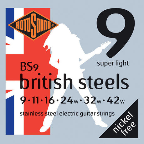 Rotosound British Steels BS9 -sähkökitarankielet 9–42