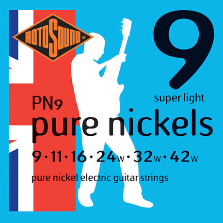 Rotosound Pure Nickels PN9 -sähkökitaran kielet 9-42