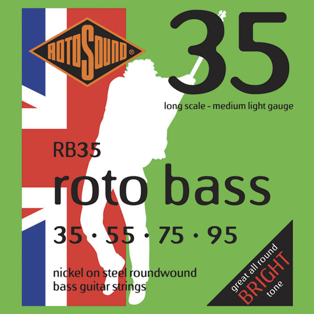 Rotosound E-bassokielet Roto Bass – set 4-kielinen nikkeli Medium Light 35–95 (RB35)