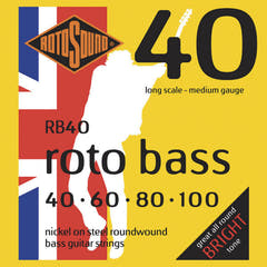 Rotosound E-Bass Strings Roto Bass - 4-kielinen settisarja Nikkeli medium 40-100 (RB40)