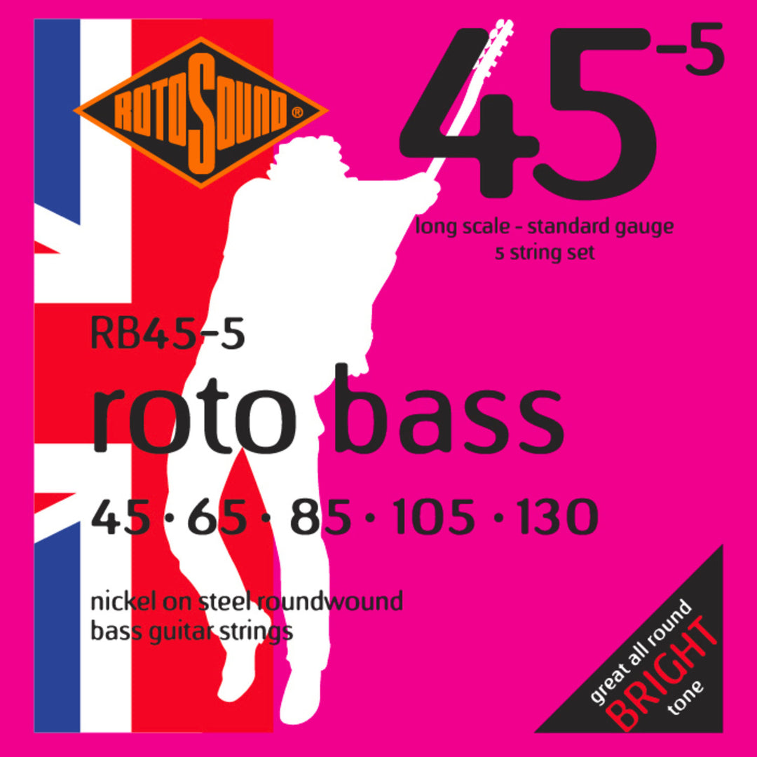 Rotosound E-bassokielet Roto Bass – set 5-kielinen nikkeli Standard 45–130 (RB45-5)