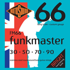 Rotosound E-bassokielet Swing Bass 66 – set 4-kielinen FUNKMASTER Custom 30–90 (FM66)