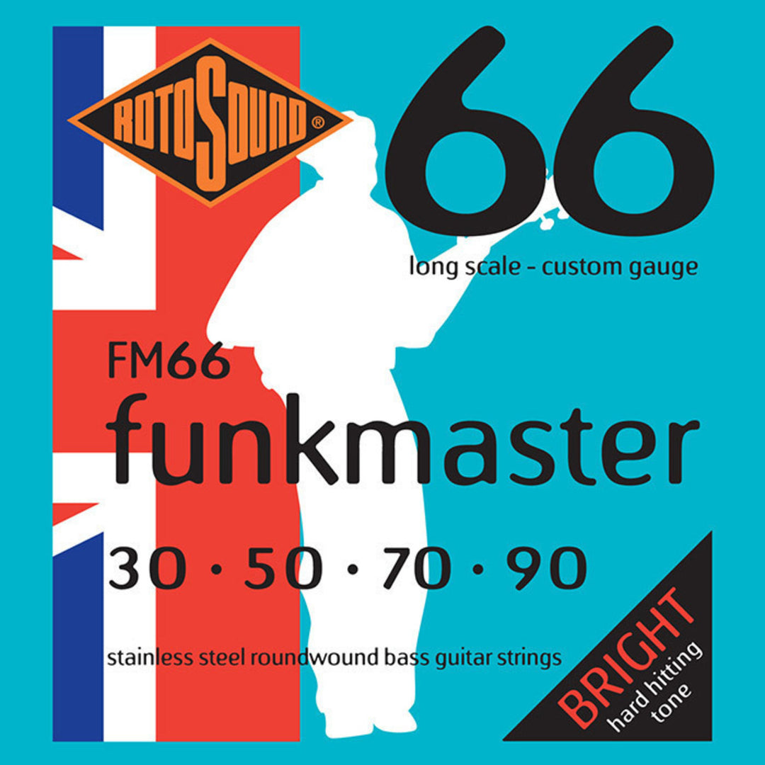 Rotosound E-bassokielet Swing Bass 66 – set 4-kielinen FUNKMASTER Custom 30–90 (FM66)