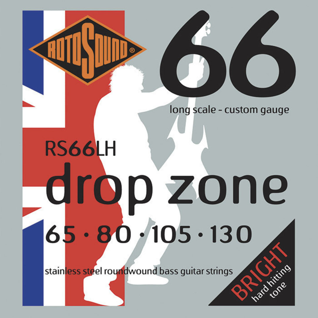 Rotosound E-Bass-kielet Swing Bass 66 - Set 4-kiel. DROP ZONE Custom 65-130 (RS66LH)