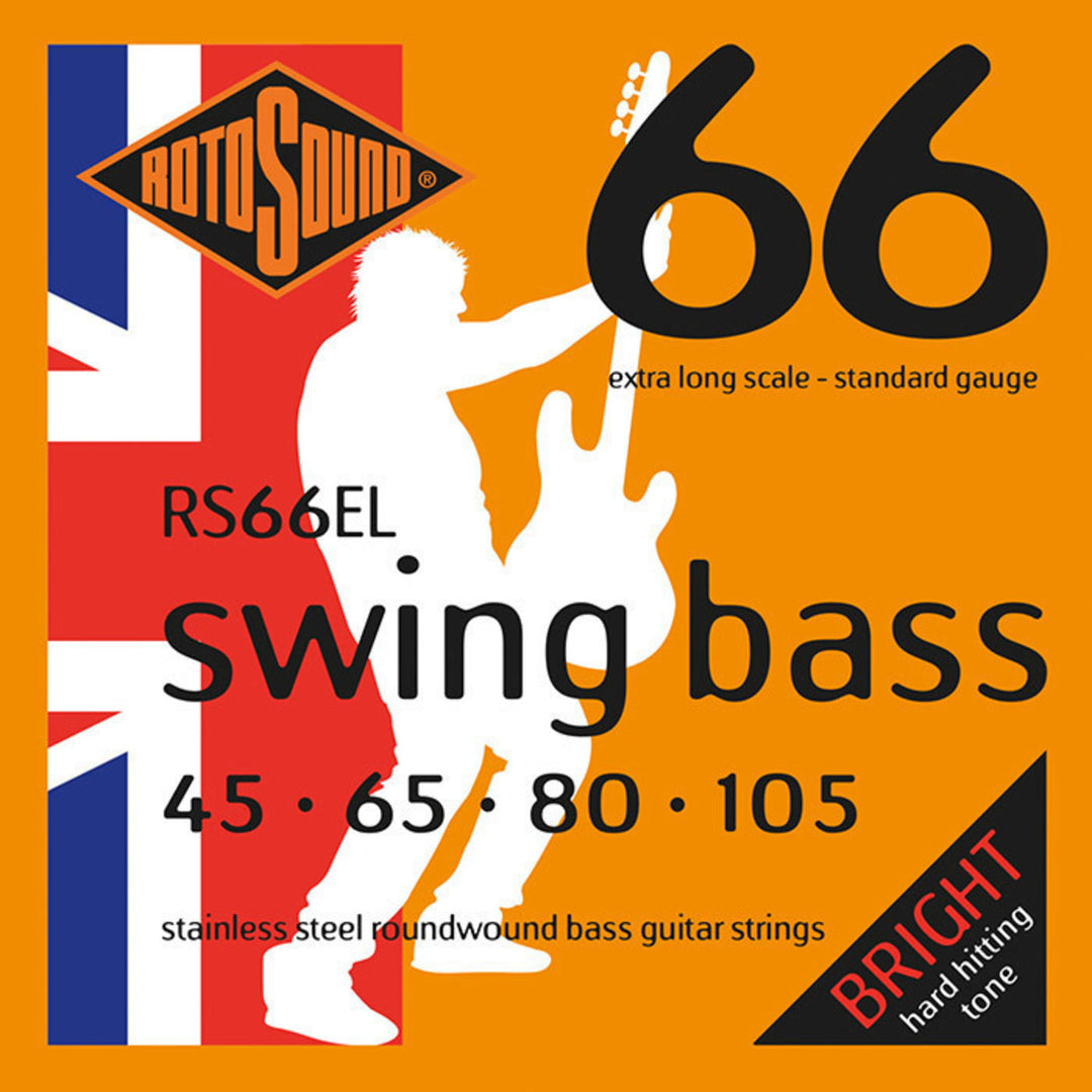 Rotosound E-bassokielet Swing Bass 66 – set 4-kielinen Ex long Custom 45–105 (RS66EL)