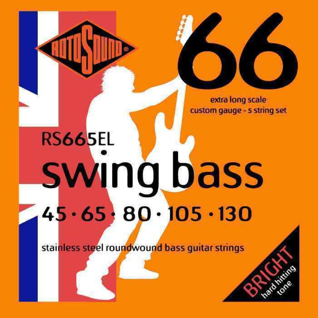 Rotosound-bassokielet Swing Bass 66 - Set 5-string Ex long Custom 45-130 (RS665EL)