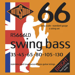 Rotosound E-Bass Strings Swing Bass 66 - Set 6-kielinen ruostumaton teräs Standard 35-130 (RS666LD)