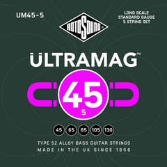 Rotosound E-bassokielet Ultramag - setti 5-kielinen Standard 45-130 (UM45-5)