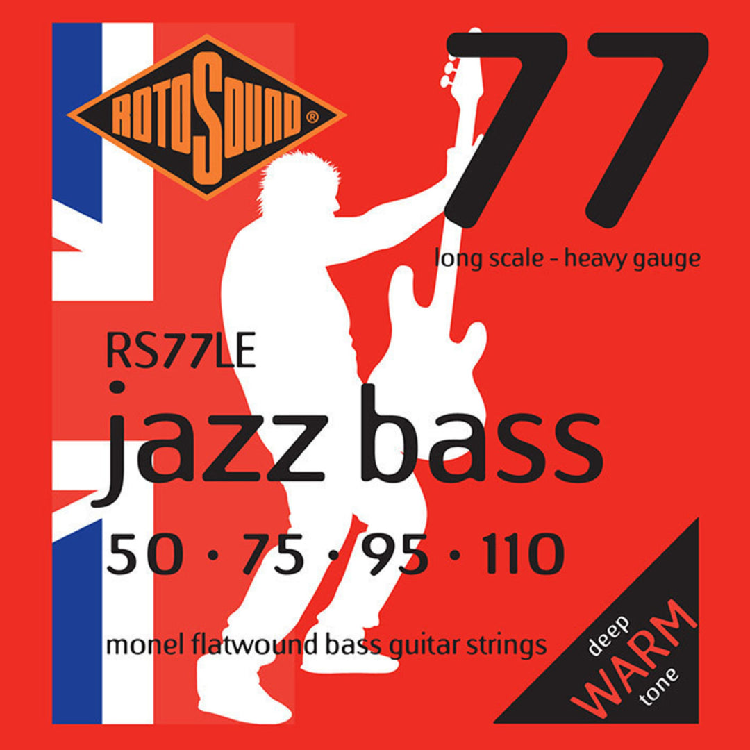 Rotosound Jazz Bass -kielet Jazz Bass 77 - Set 4-kiel. Flatwound Heavy 50-110 (RS77LE)