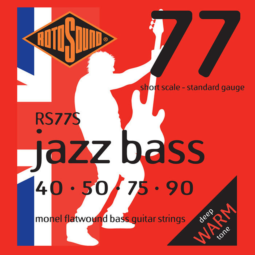 Rotosound Jazz Bass Strings Jazz Bass 77 – Set 4-string Short 40–90 // lyhyt mensuuri (30"/760mm) (RS77S)