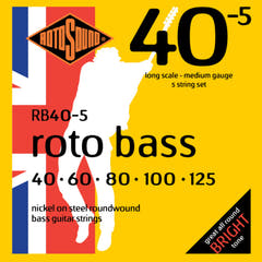 Rotosound E-bassokielet Roto Bass – set 5-kielinen nikkeli Standard 40–125 (RB40-5)