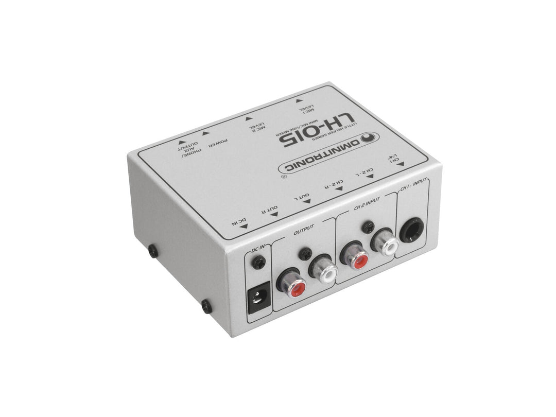 OMNITRONIC LH-015 2-kanavainen mikseri Mic/Line