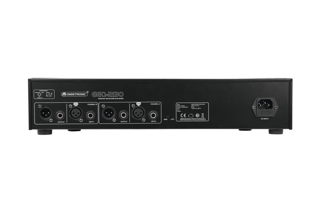 OMNITRONIC GEQ-2310 Ekvalisaattori 2x31-kaista