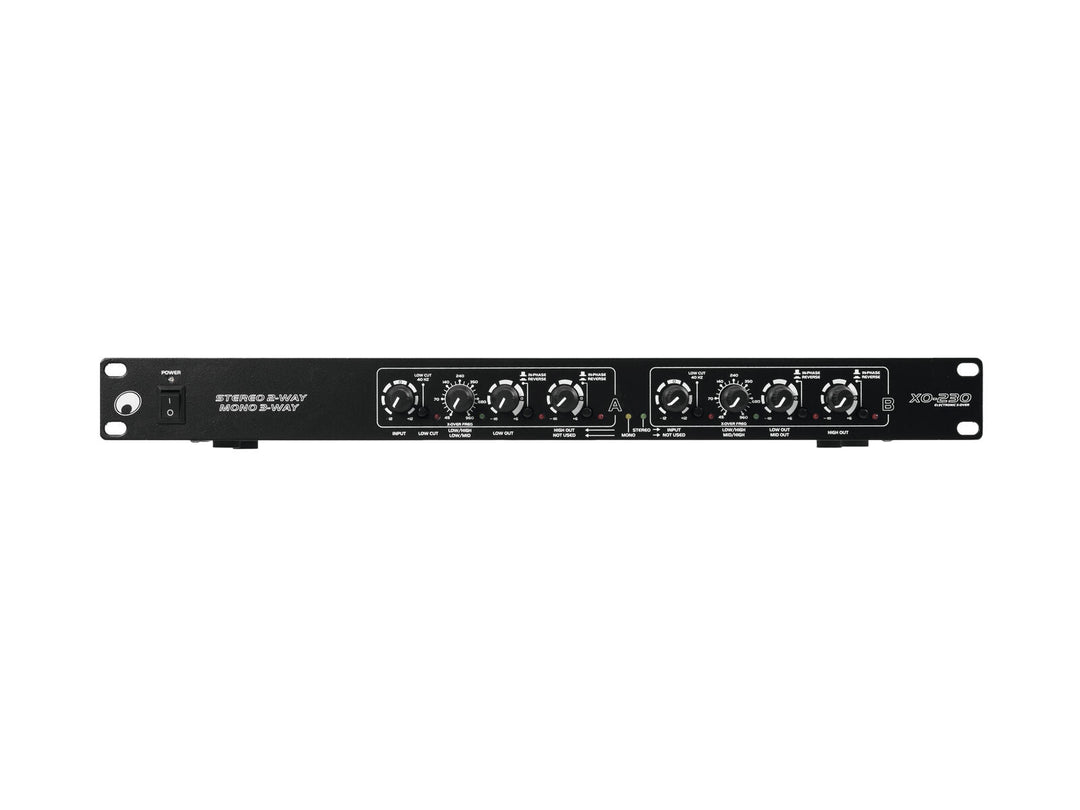 Omnitronic XO-230 Aktiivinen jakosuodin – 2-Tie Stereo / 3-Tie Mono
