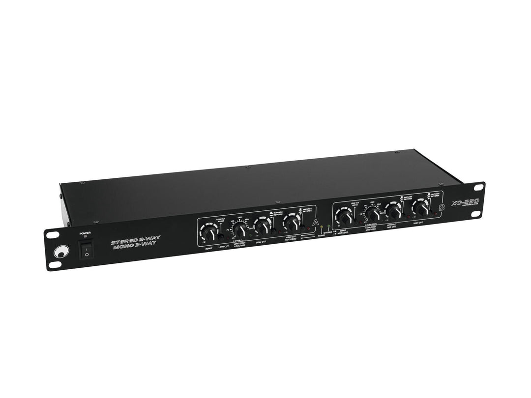 Omnitronic XO-230 Aktiivinen jakosuodin – 2-Tie Stereo / 3-Tie Mono
