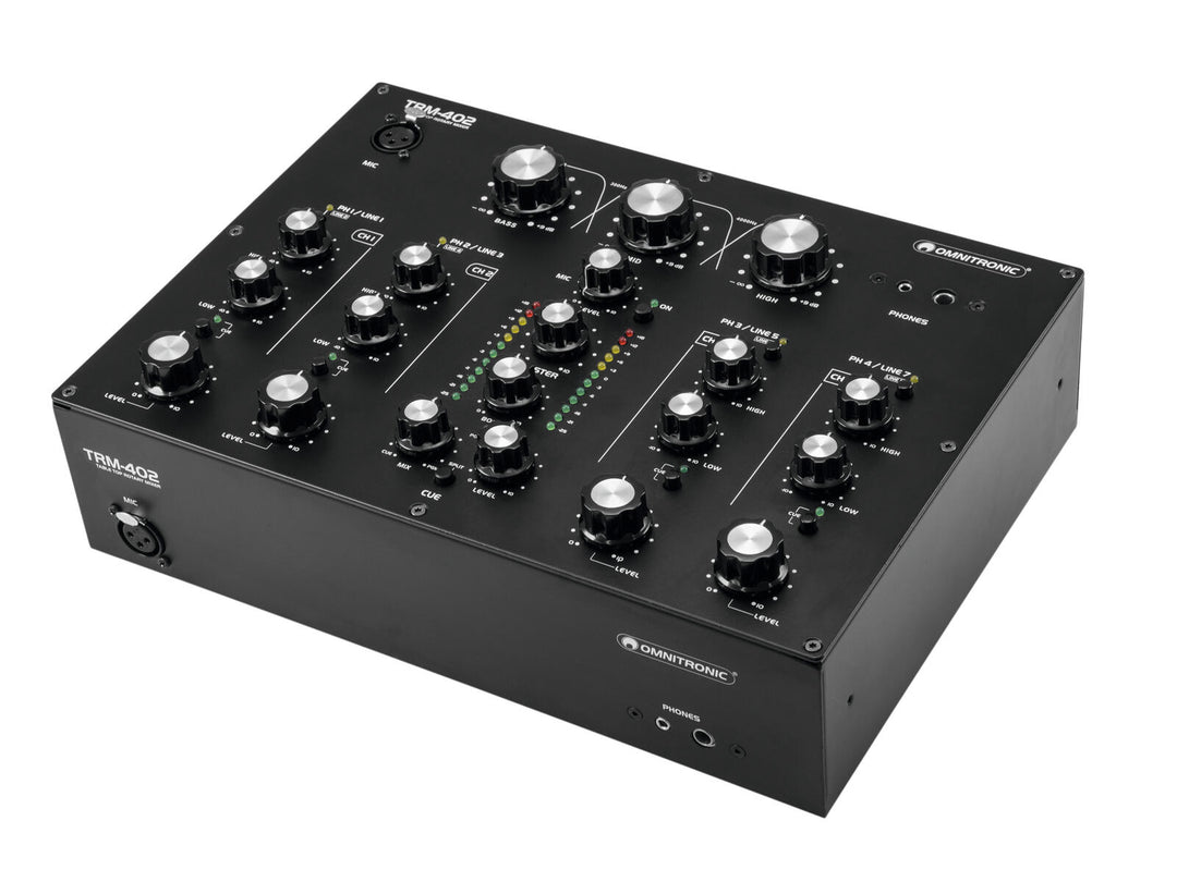 OMNITRONIC TRM-402 4-kanavainen Rotary-mikseri