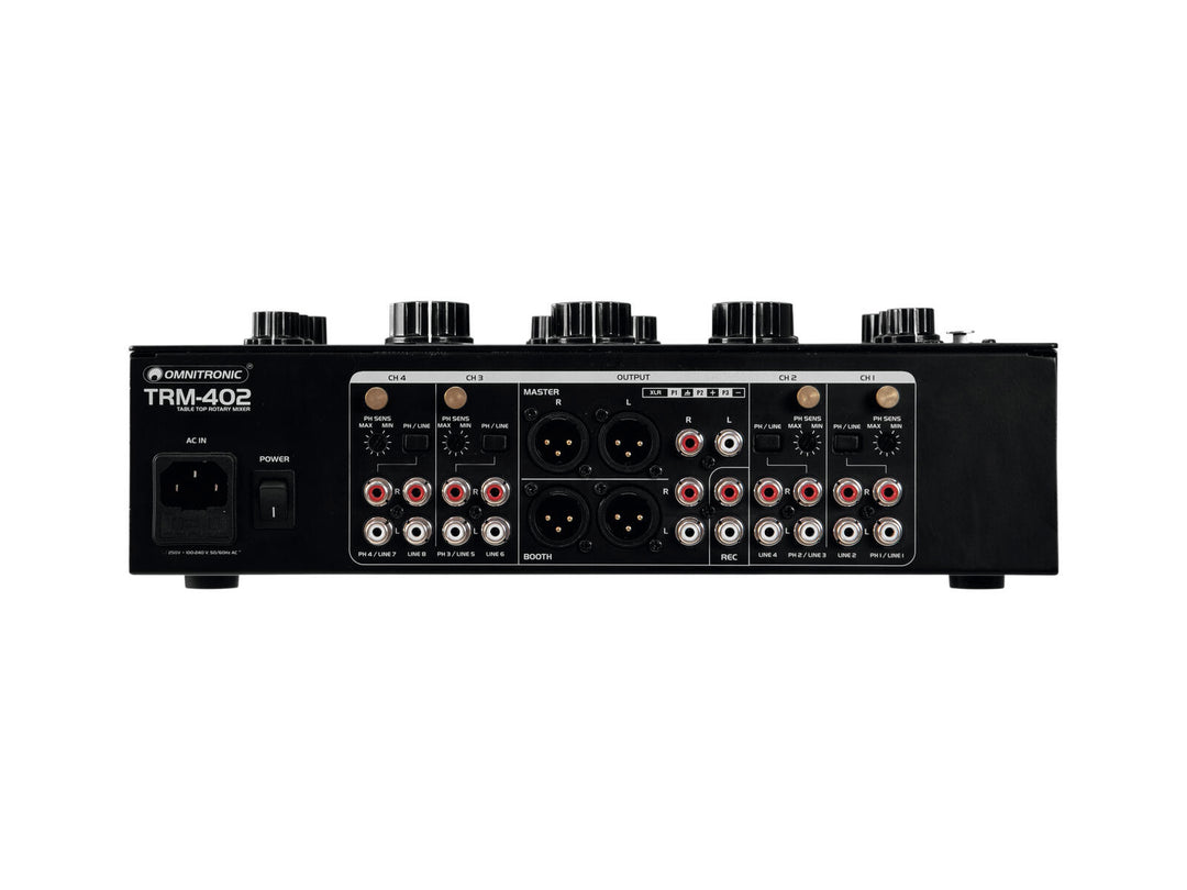 OMNITRONIC TRM-402 4-kanavainen Rotary-mikseri