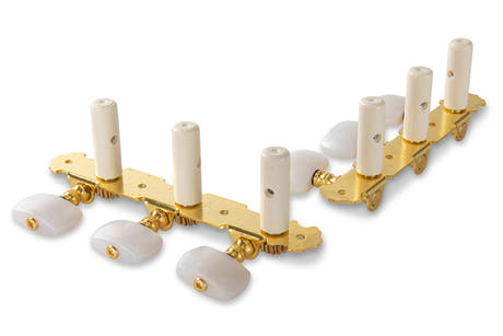 GEWA machine heads Classical guitar - White button (without lyra)