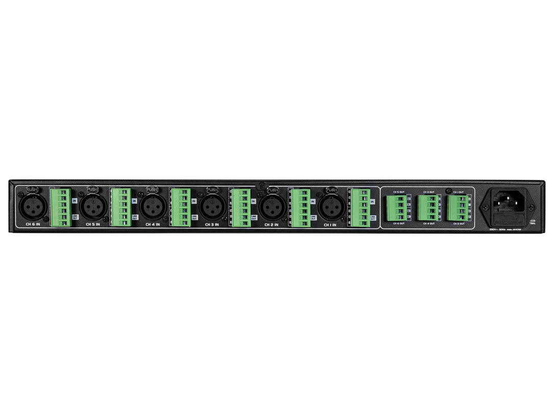 OMNITRONIC XDA-1206 6-kanavainen Class D vahvistin