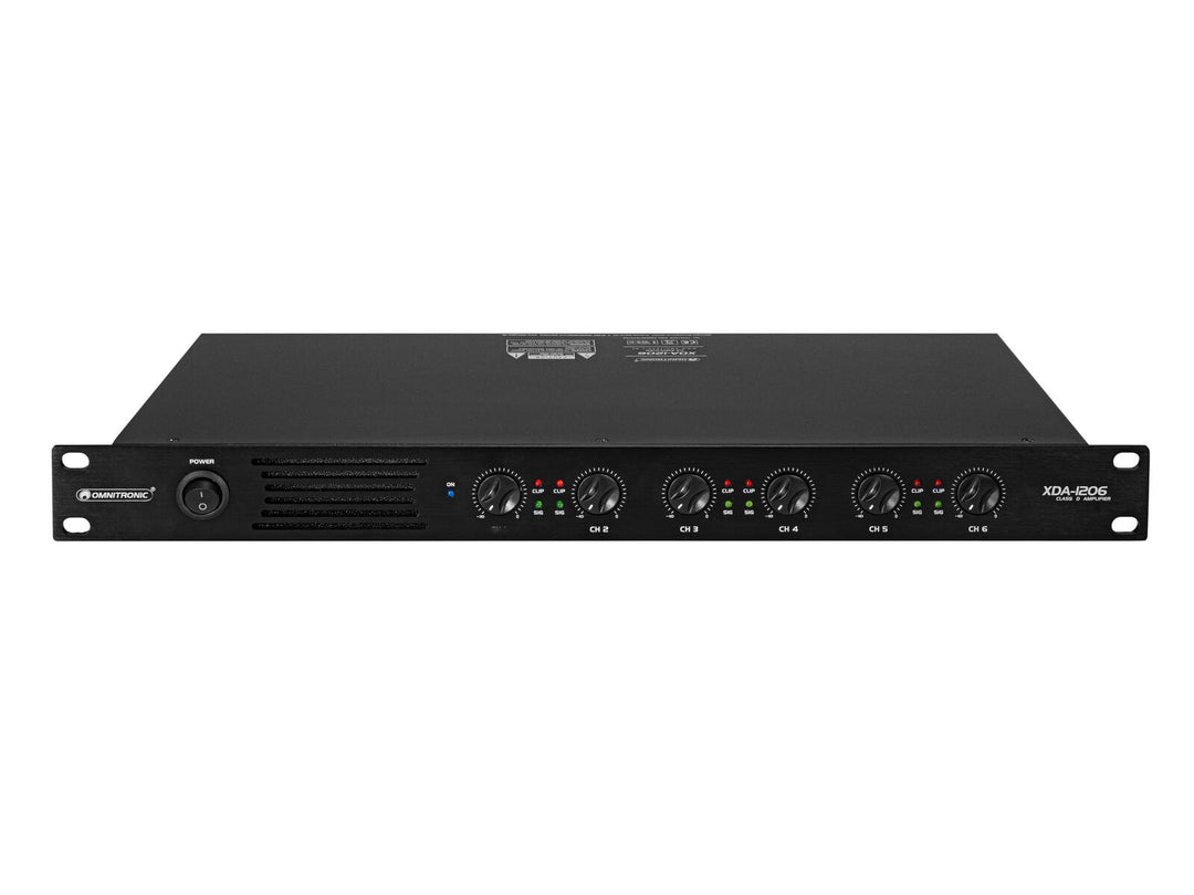 OMNITRONIC XDA-1206 6-kanavainen Class D vahvistin